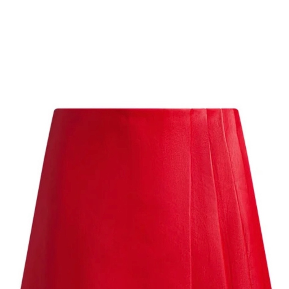 Alice + Olivia Toni Pleated Vegan Leather Mini Skirt